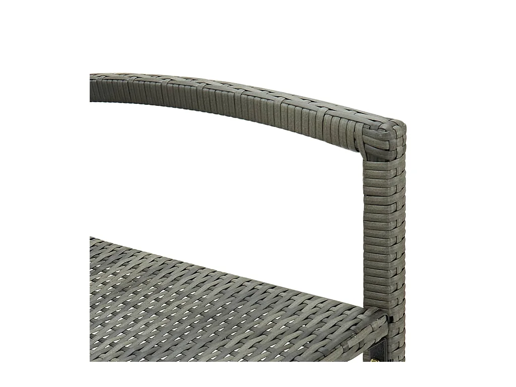 Barkrukken 4 stukkenpoly rattan grijs