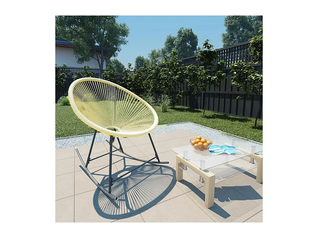 Silla de jardín Acapulco ratán sintético beige