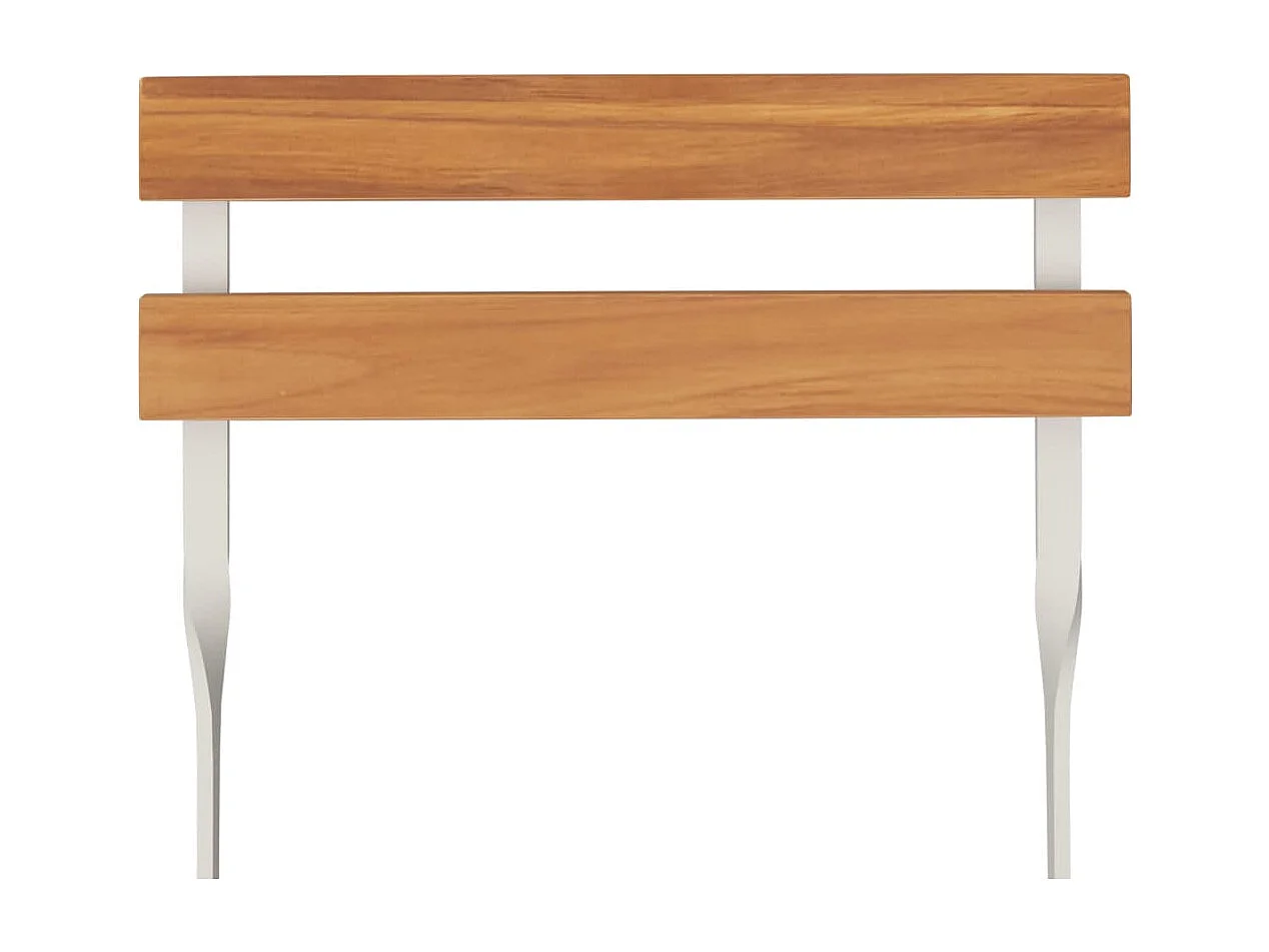 Chaises de bistrot pliantes 2 pièces Bois d'acacia solide et acier