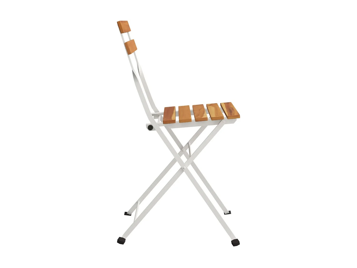 Chaises de bistrot pliantes 2 pièces Bois d'acacia solide et acier