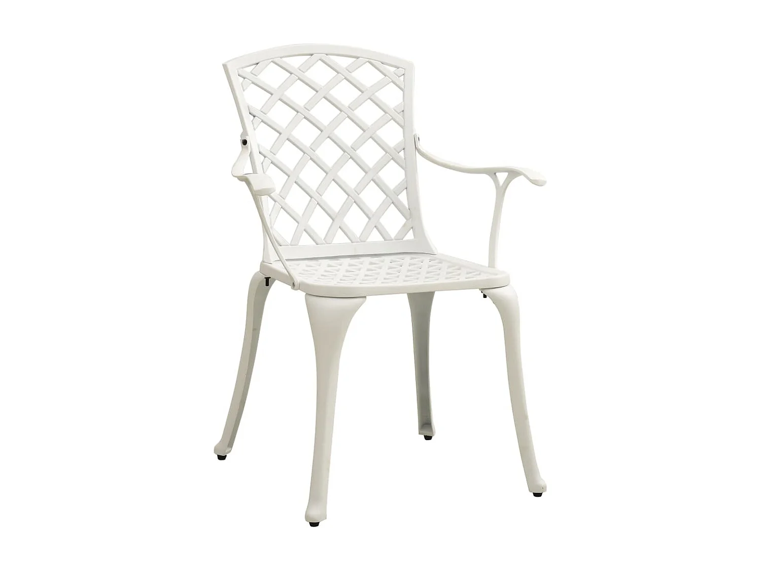 Chaises de jardin lot de 6 fonte d'aluminium blanc