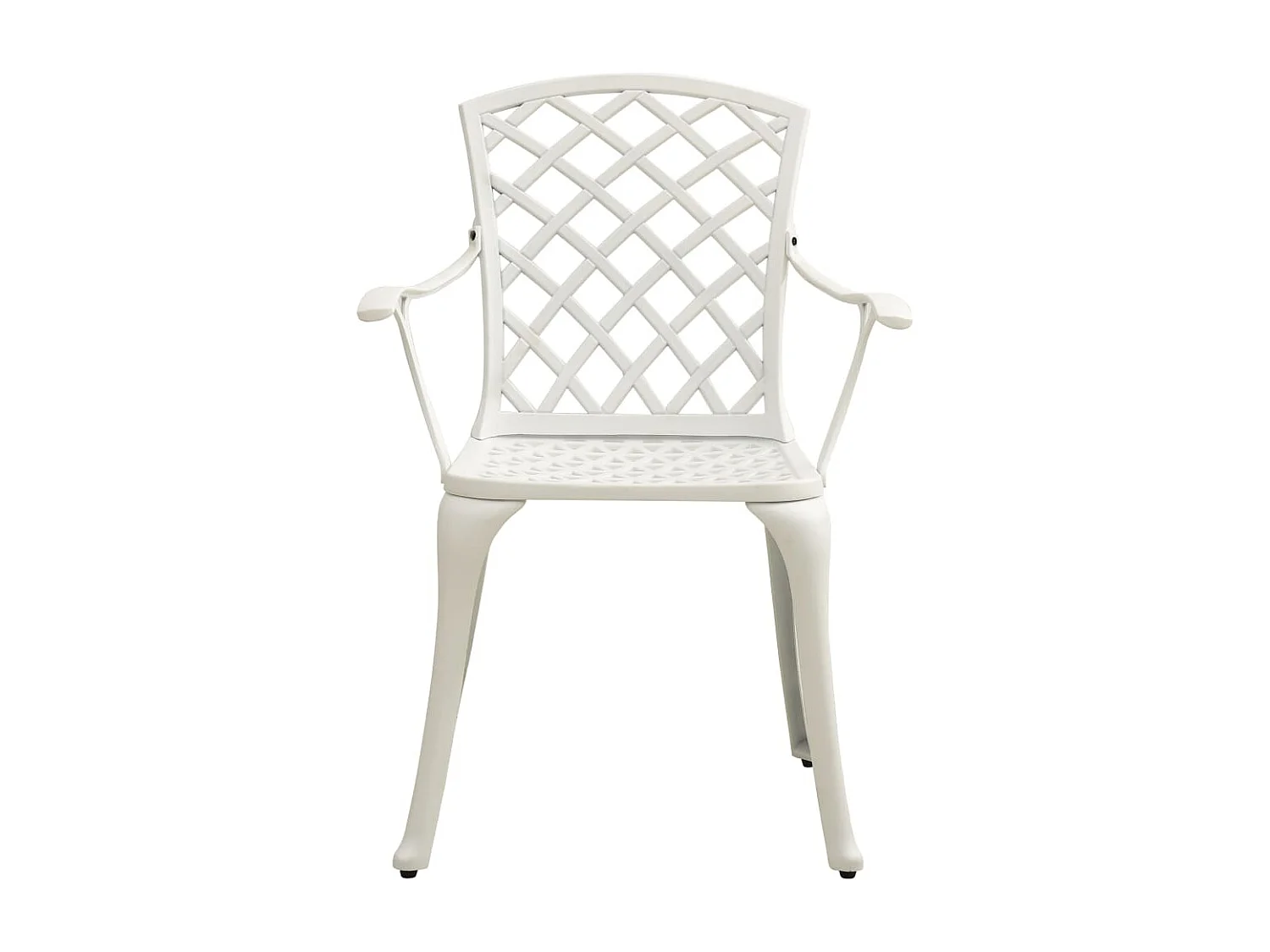 Chaises de jardin lot de 6 fonte d'aluminium blanc