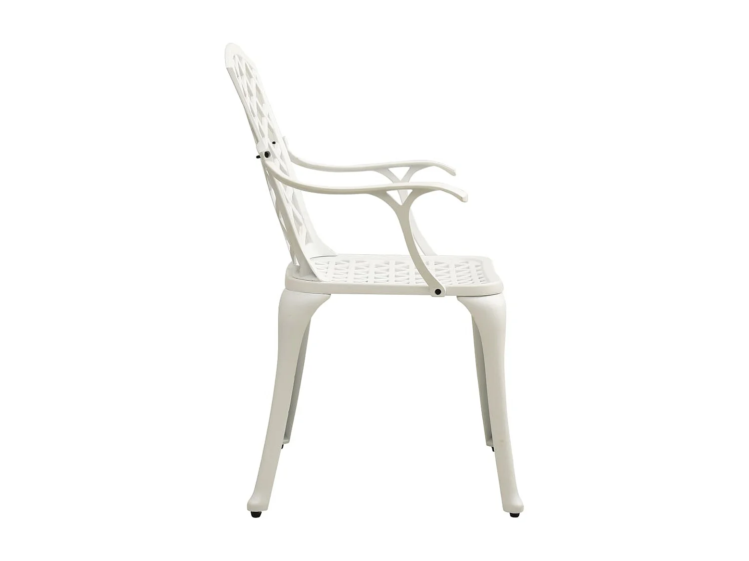 Chaises de jardin lot de 6 fonte d'aluminium blanc