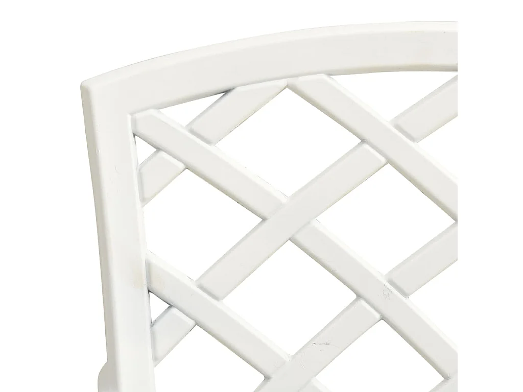 Chaises de jardin lot de 6 fonte d'aluminium blanc