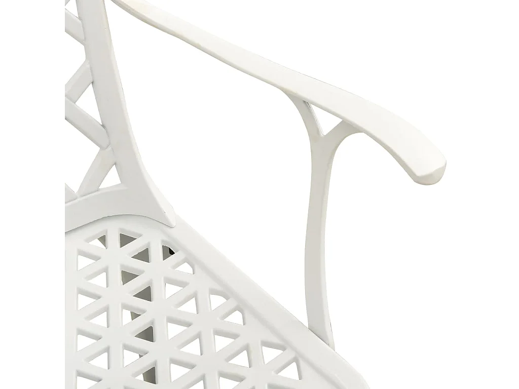 Chaises de jardin lot de 6 fonte d'aluminium blanc