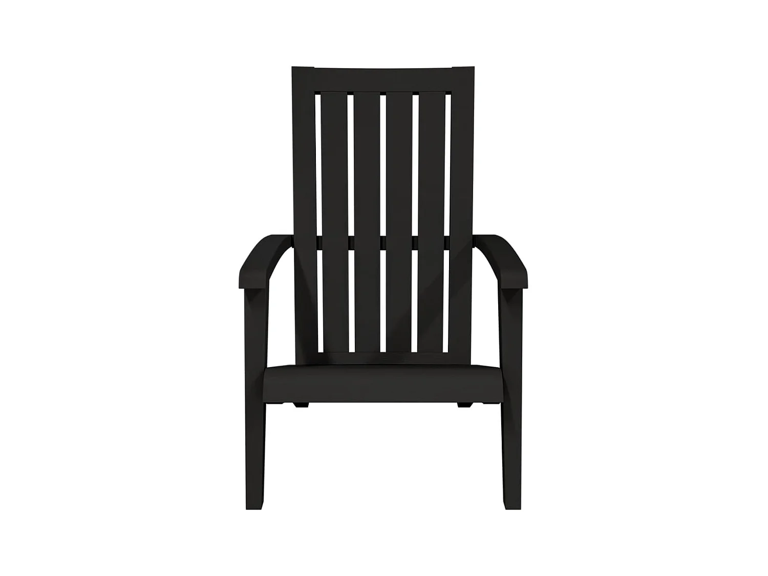 Chaises de jardin Adirondack lot de 2 noir polypropylène