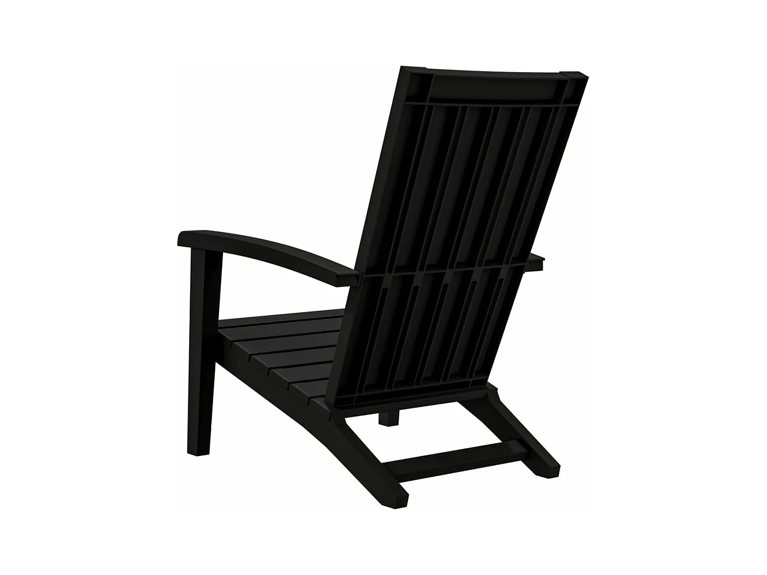 Chaises de jardin Adirondack lot de 2 noir polypropylène