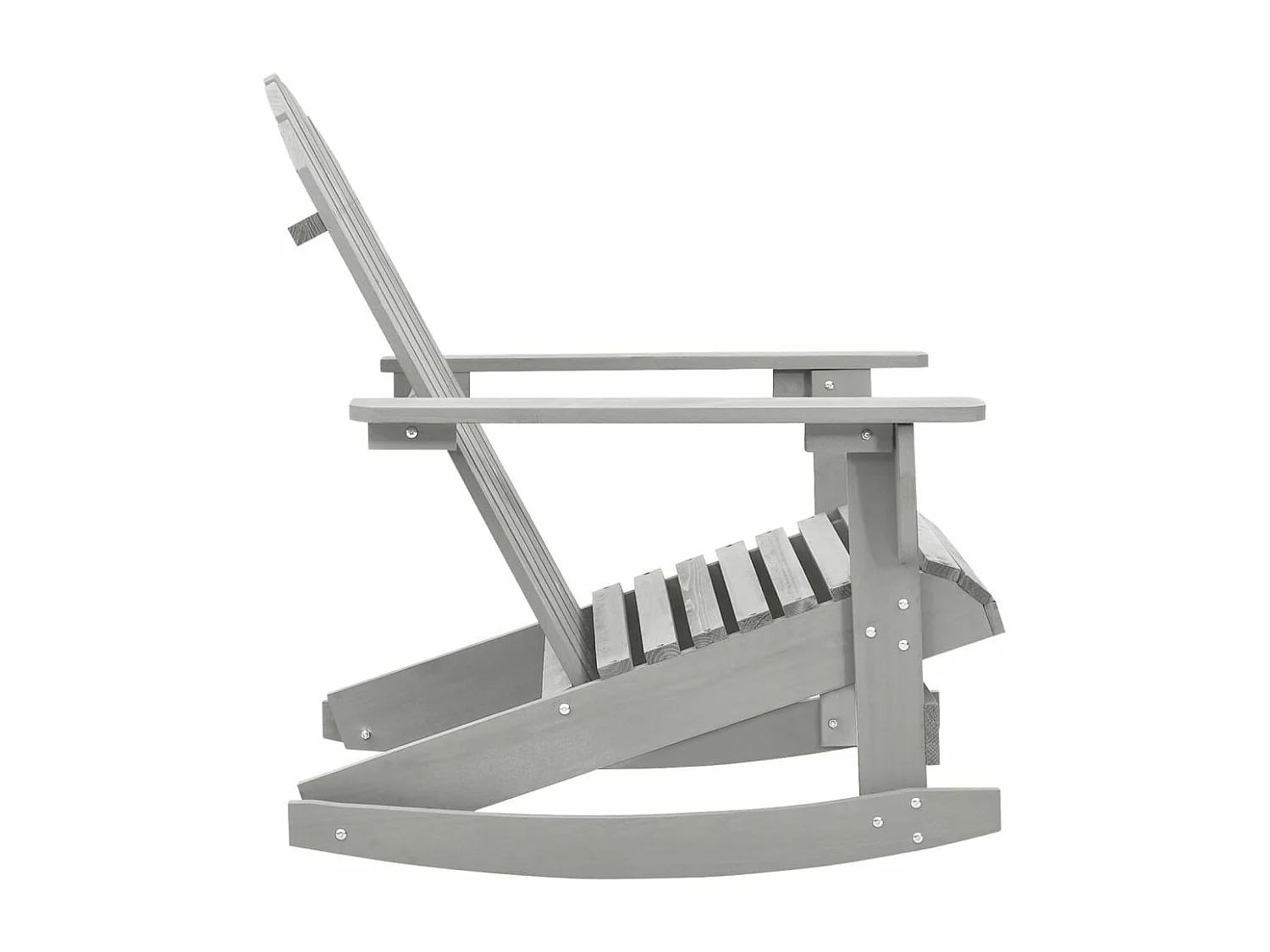 Chaise à bascule de jardin Bois Gris
