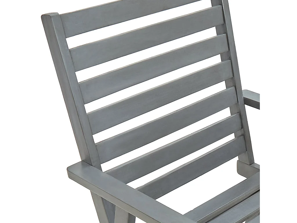 Chaises à dîner d'extérieur 3 pièces avec coussins Acacia massif