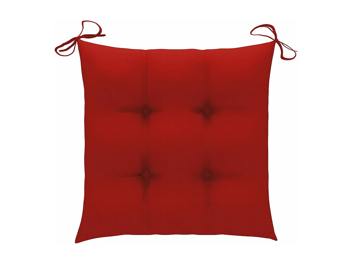 Chaises de jardin 2 pièces avec coussins rouge Bois de teck massif