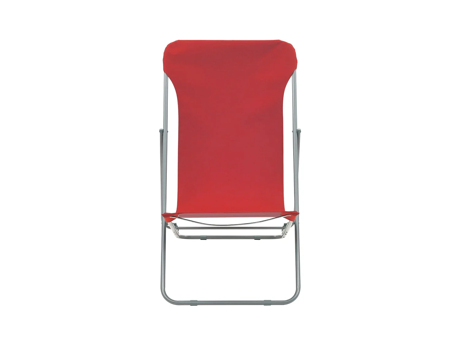 Chaises de plage pliables 2 pièces Acier et tissu oxford Rouge