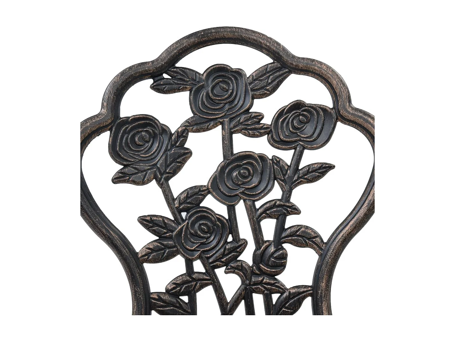 Cadeiras de bistrô 2 peças alumínio fundido bronze