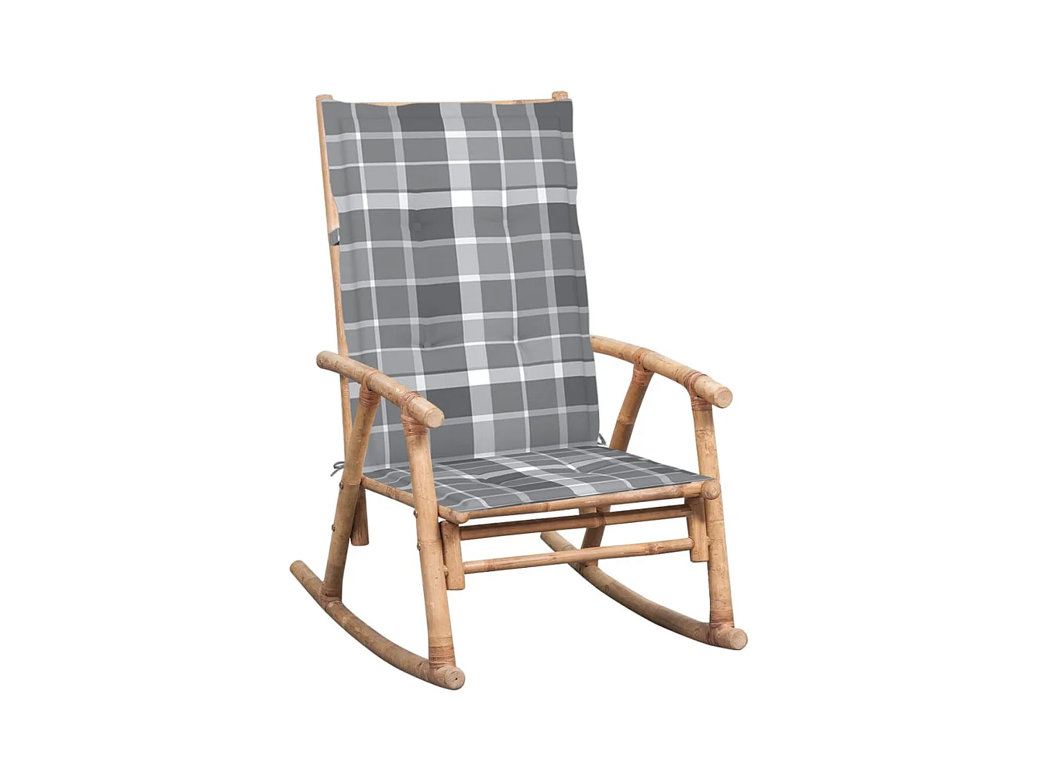 Chaise à bascule avec coussin Bambou