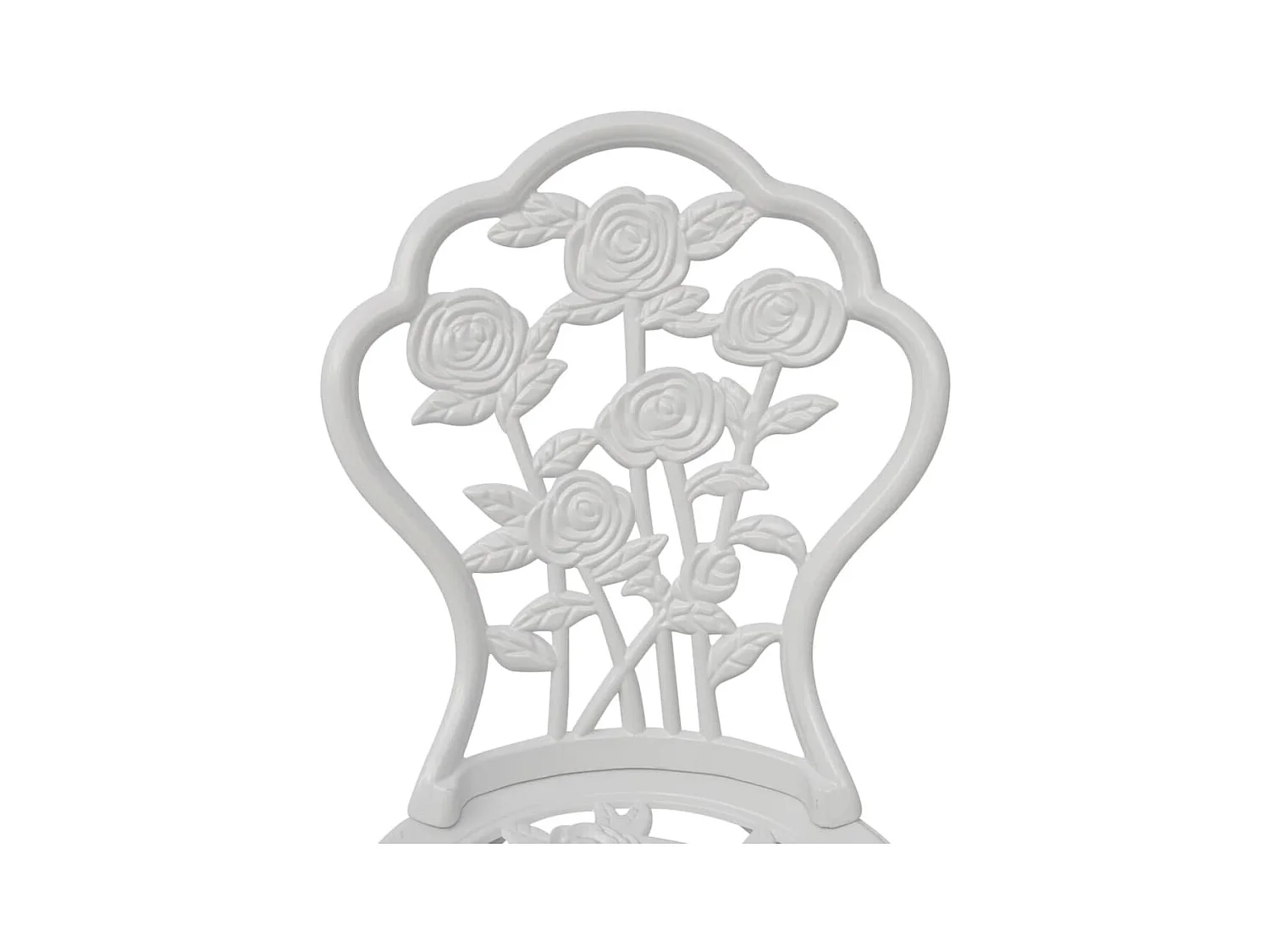 Chaises de bistro 2 pièces Aluminium coulé Blanc