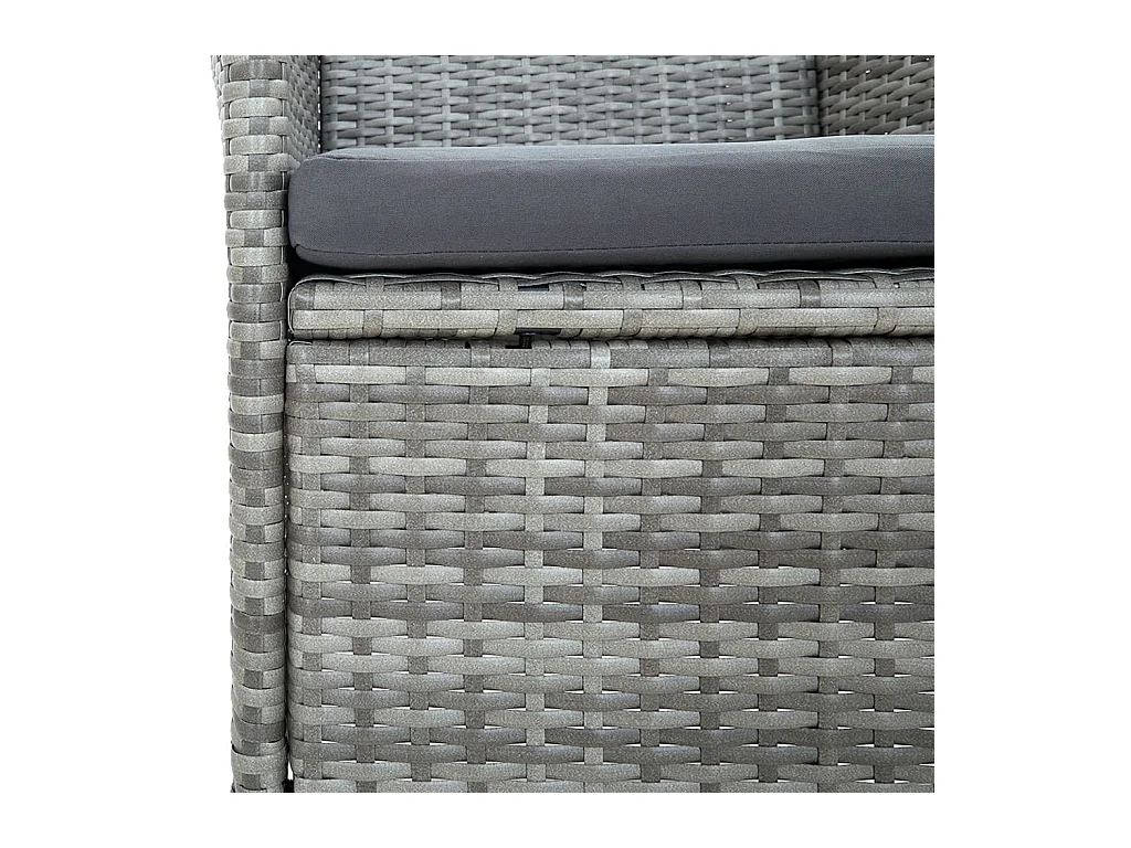 Chaises de salle à manger de jardin 4 pièces Résine tressée Gris