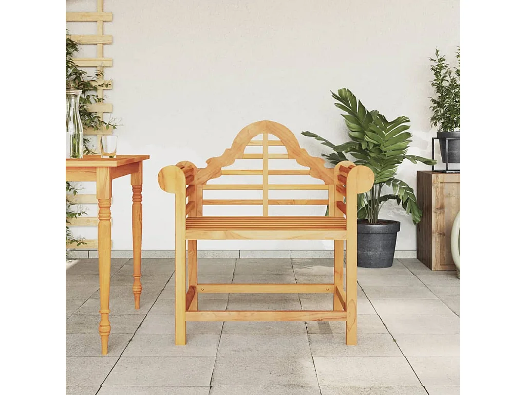 Chaise de jardin 88x60x92 cm bois de teck massif