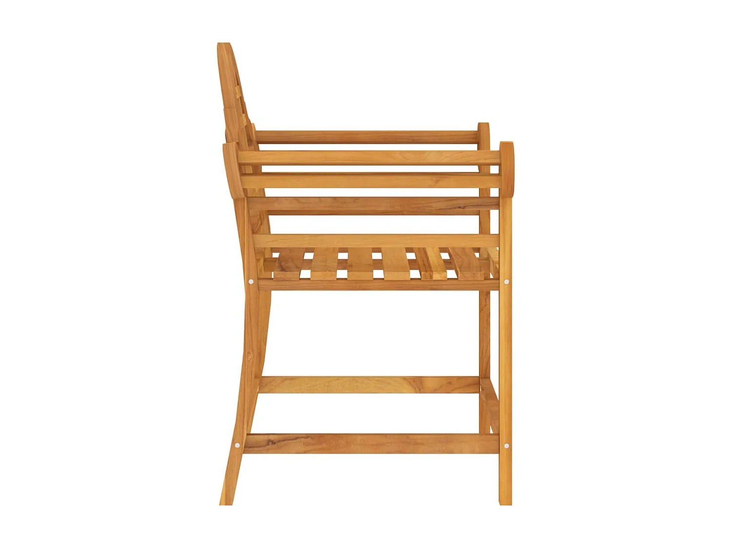 Silla de jardín madera maciza de teca 88x60x92 cm