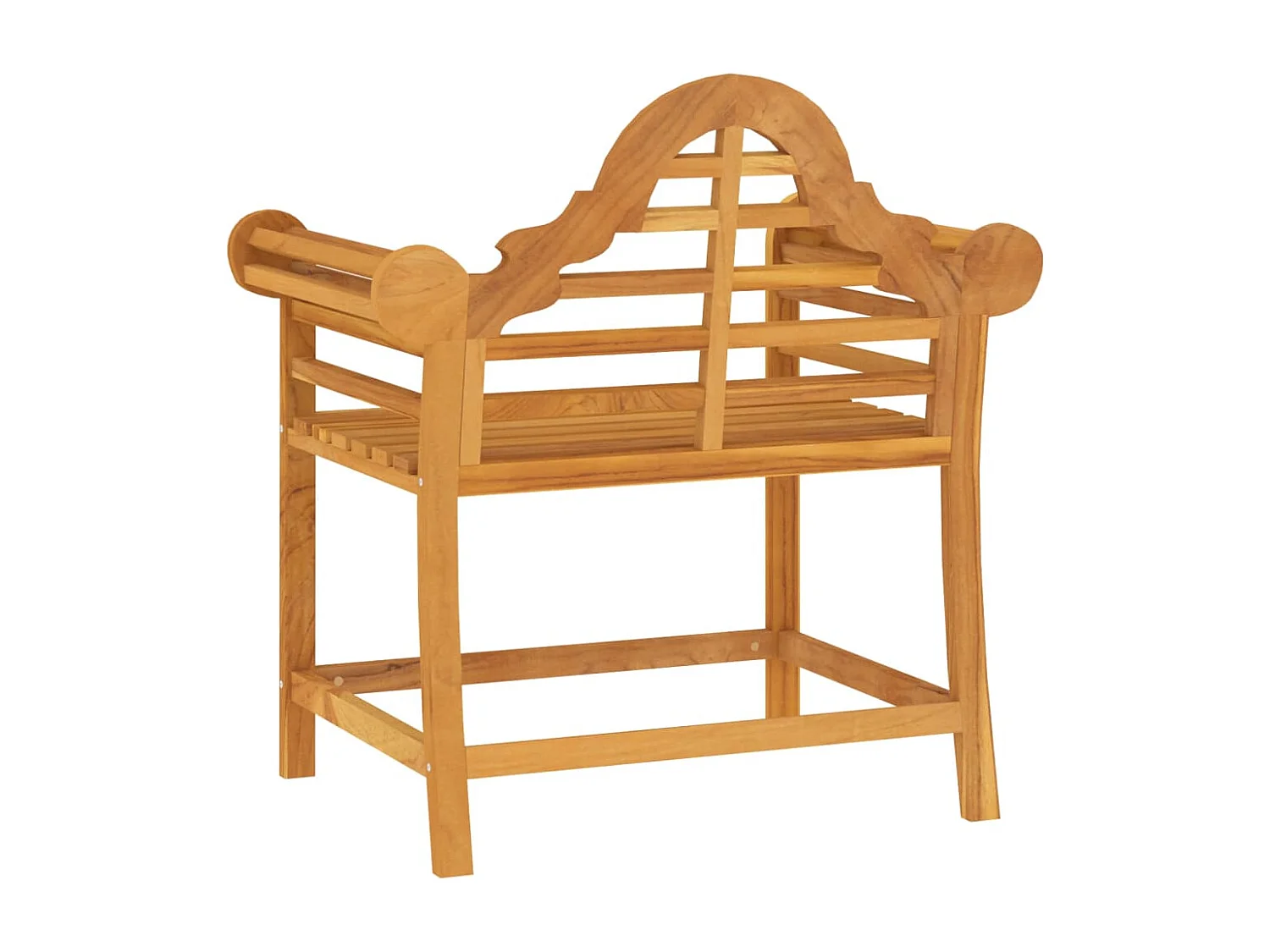 Silla de jardín madera maciza de teca 88x60x92 cm