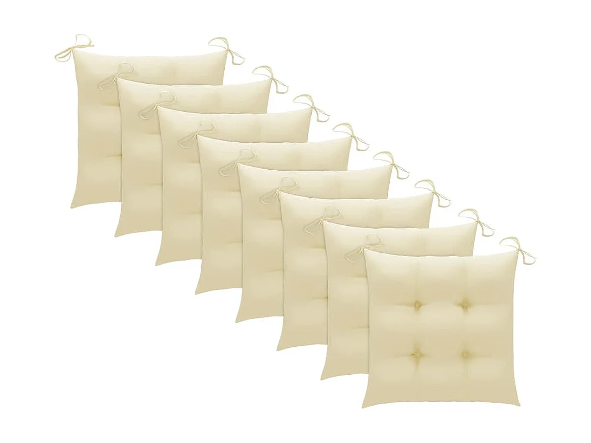 Chaises pliables d'extérieur avec coussins 8 pièces Bois d'acacia