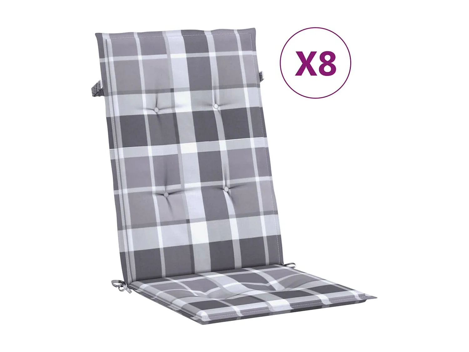 Sillas de jardín reclinables y cojines 8 unidades madera maciza teca