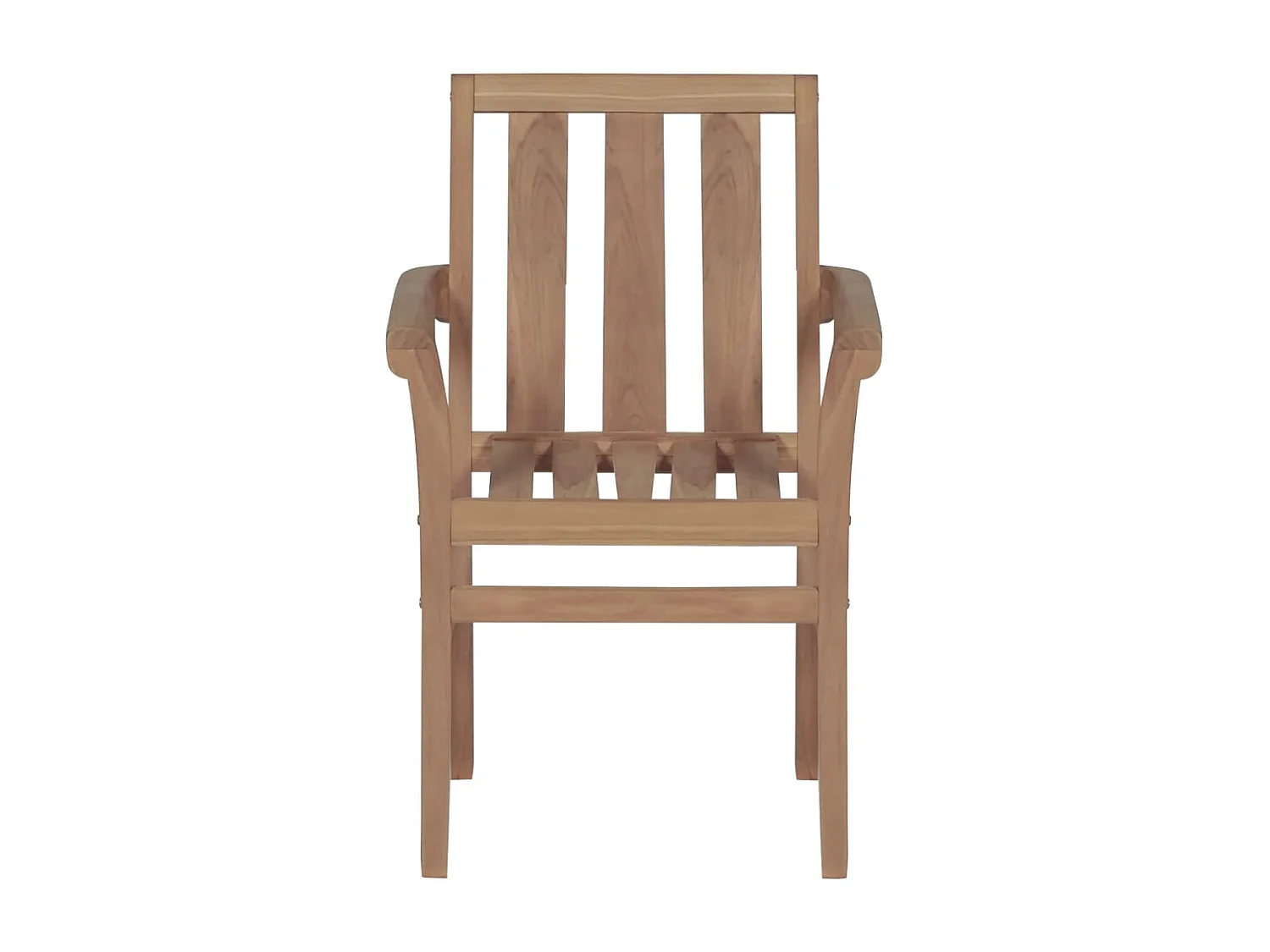 Chaises de jardin empilables avec coussins 4 pièces Teck solide