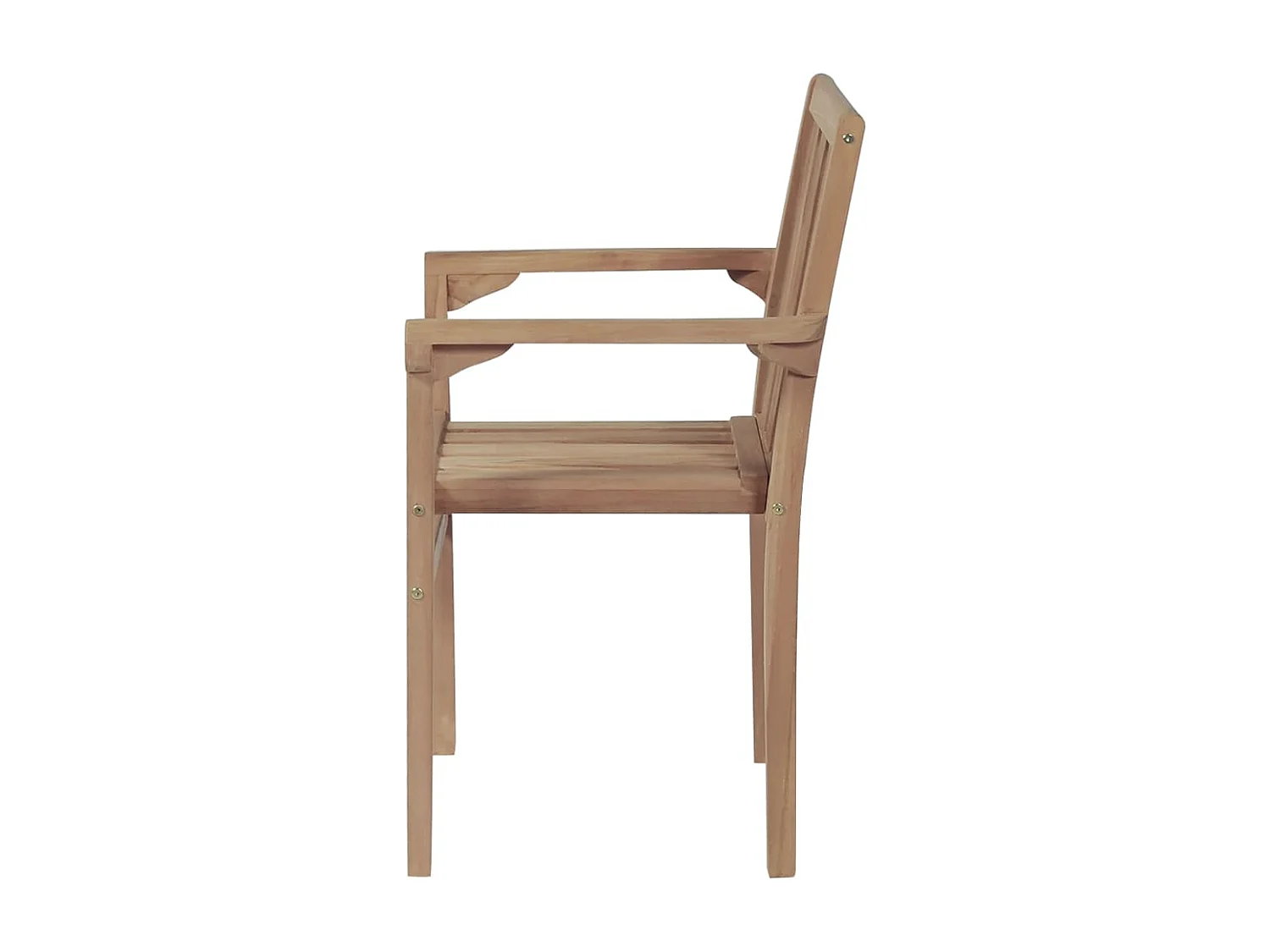 Chaises de jardin empilables avec coussins 4 pièces Teck solide