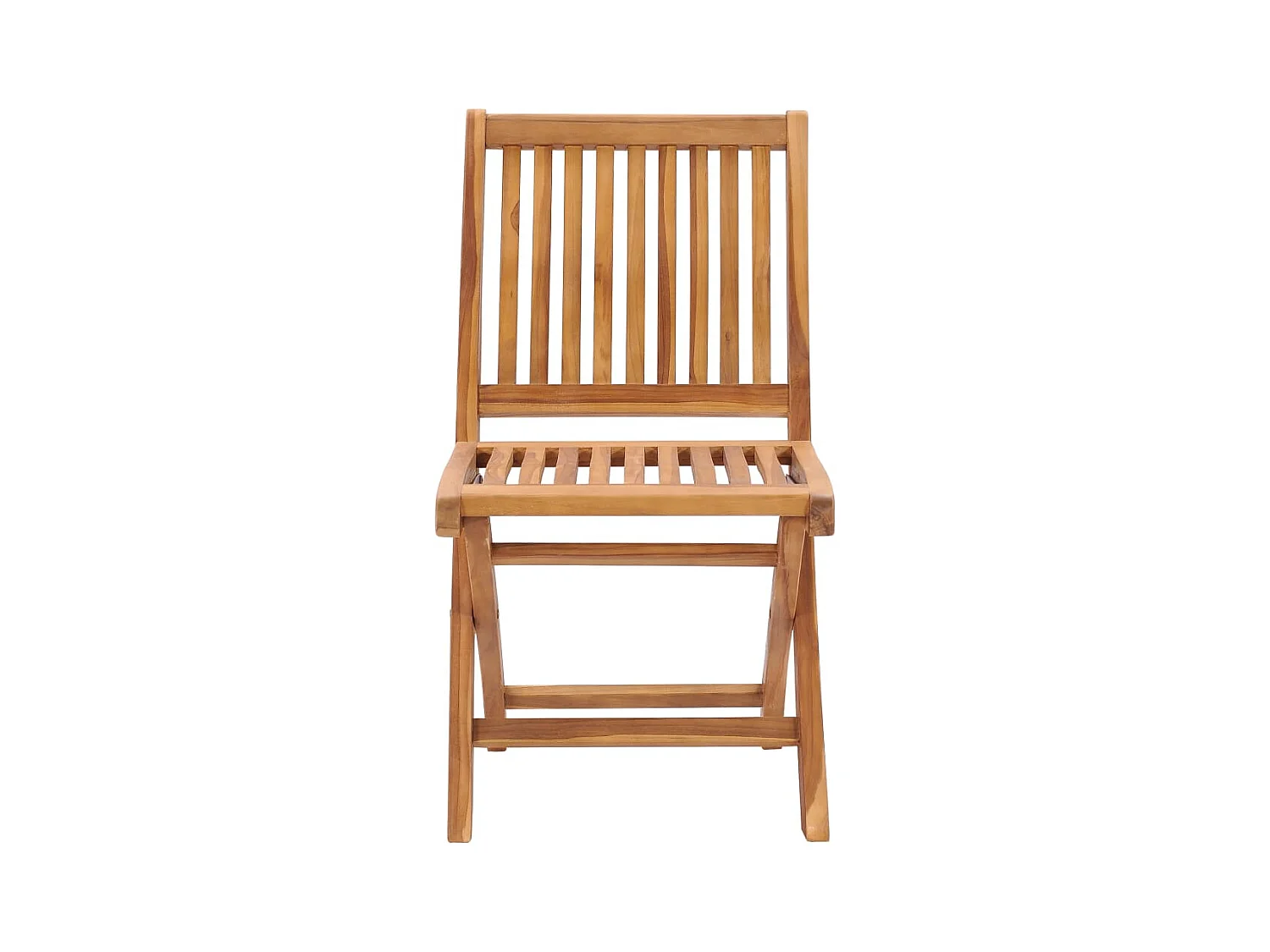 Chaises pliables de jardin avec coussins 8 pièces Teck solide