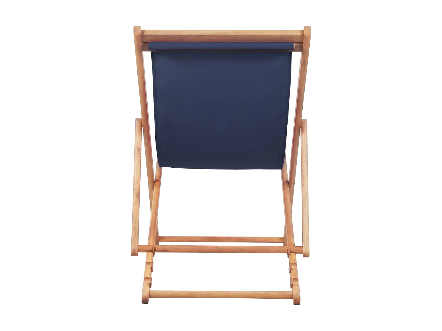 Chaise pliable de plage Tissu et cadre en bois Bleu