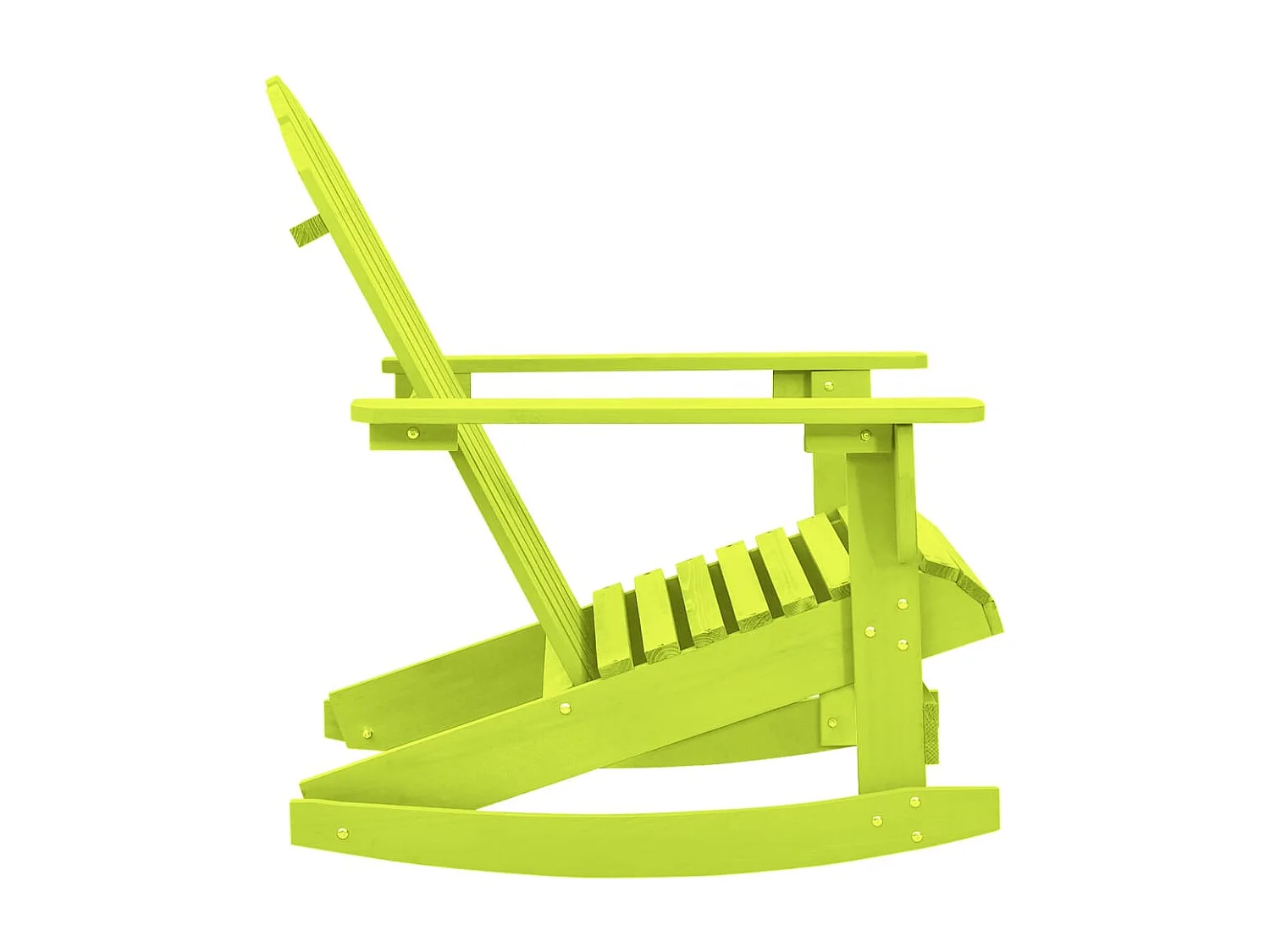 Chaise à bascule de jardin Adirondack Bois de sapin massif Vert