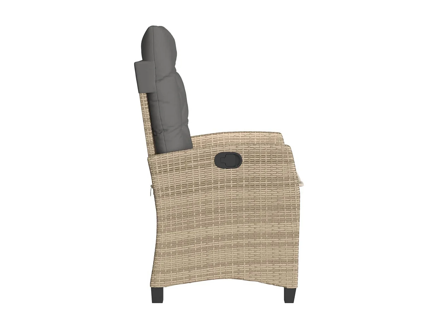 Sillones reclinables jardín y cojines beige mix 2 unidades ratán PE