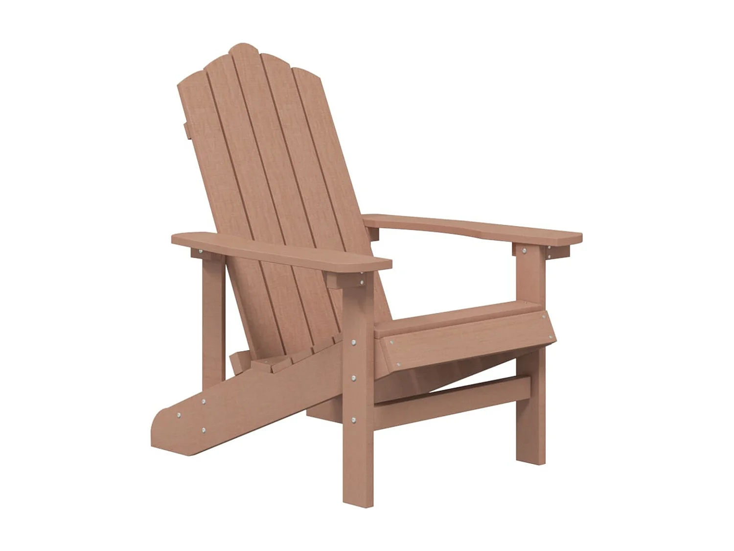 Chaise Adirondack de jardin PEHD Marron