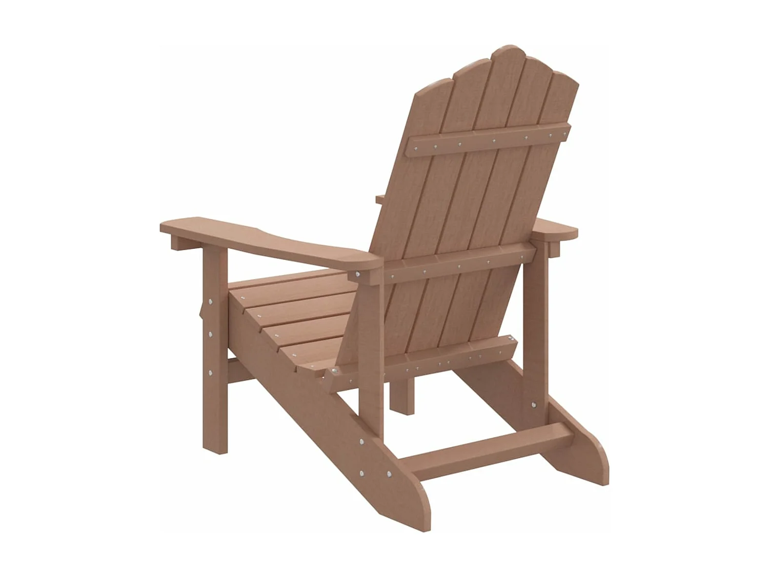 Chaise Adirondack de jardin PEHD Marron