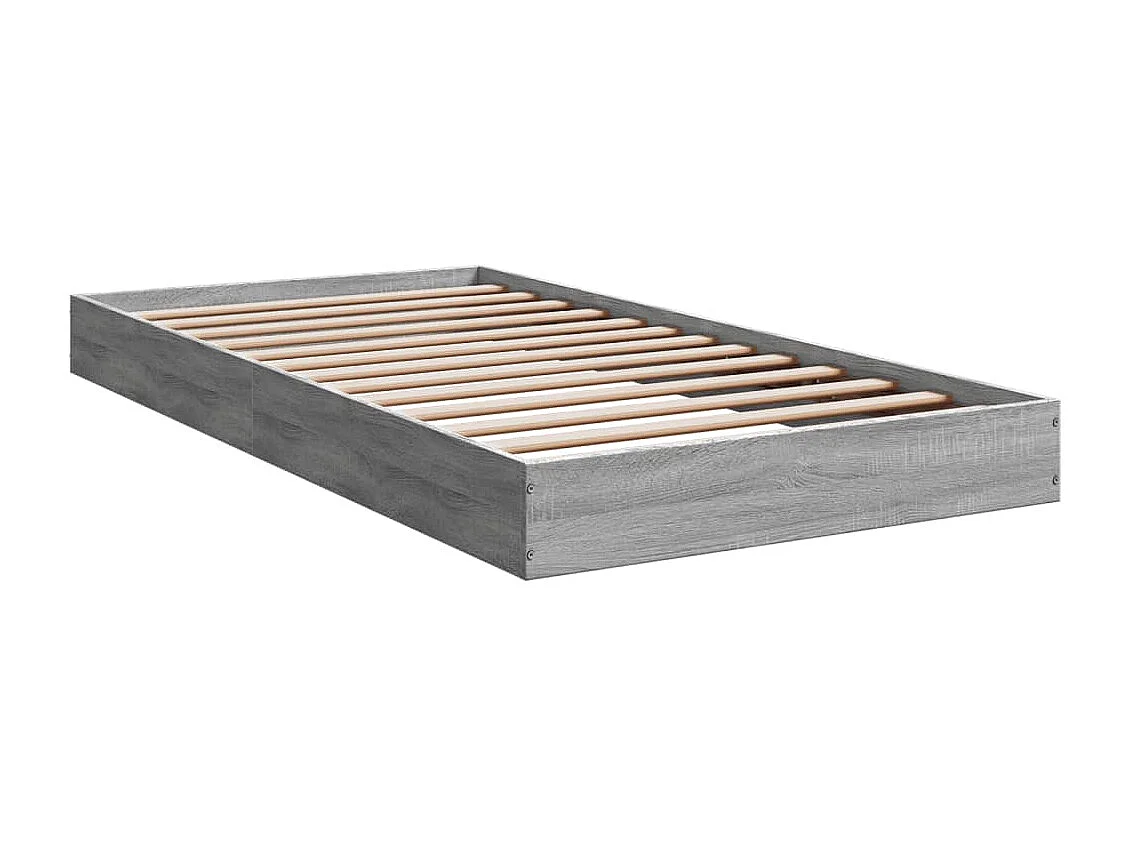 Estructura de cama madera de ingeniería gris Sonoma 100x200 cm