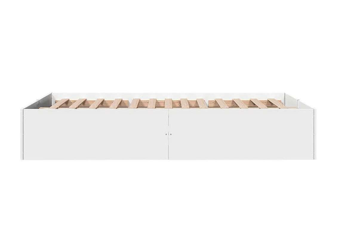 Cadre de lit Blanc 140x190 cm bois d'ingénierie