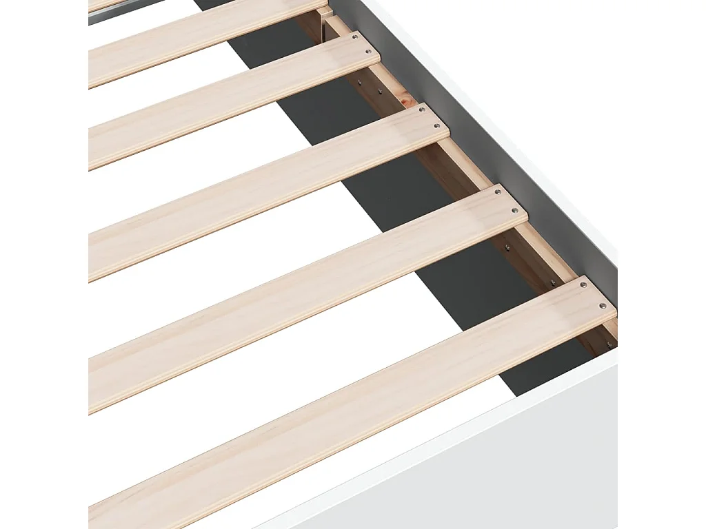 Cadre de lit Blanc 140x190 cm bois d'ingénierie