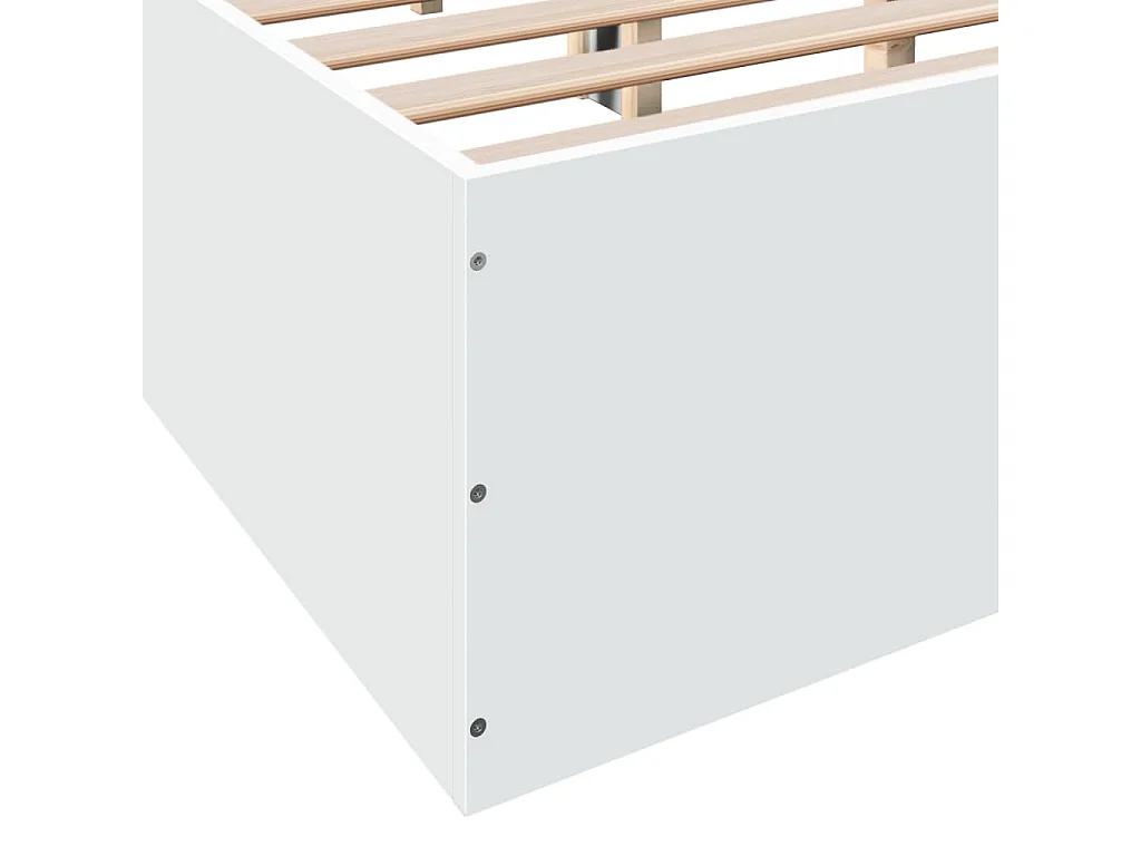 Cadre de lit Blanc 140x190 cm bois d'ingénierie