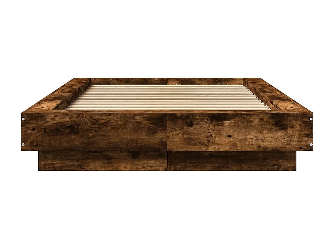 Cadre de lit chêne fumé 90x190 cm bois d'ingénierie