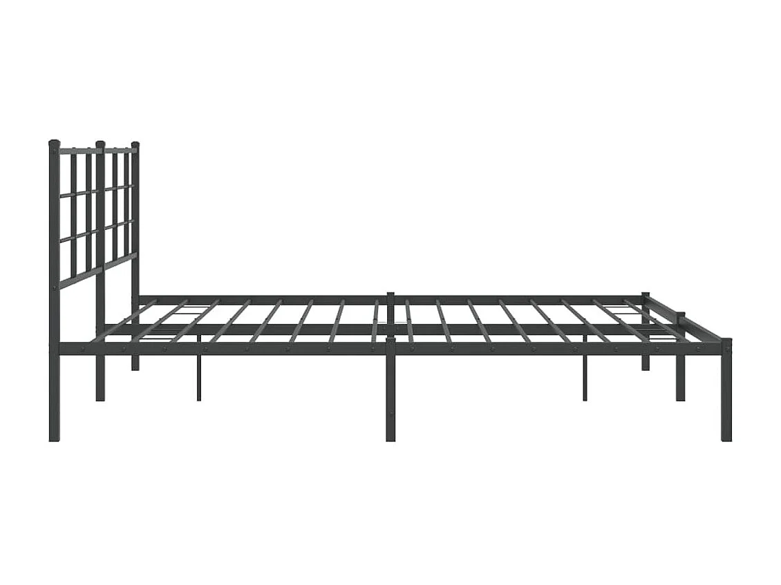 Estrutura de cama com cabeceira 193x203 cm metal preto
