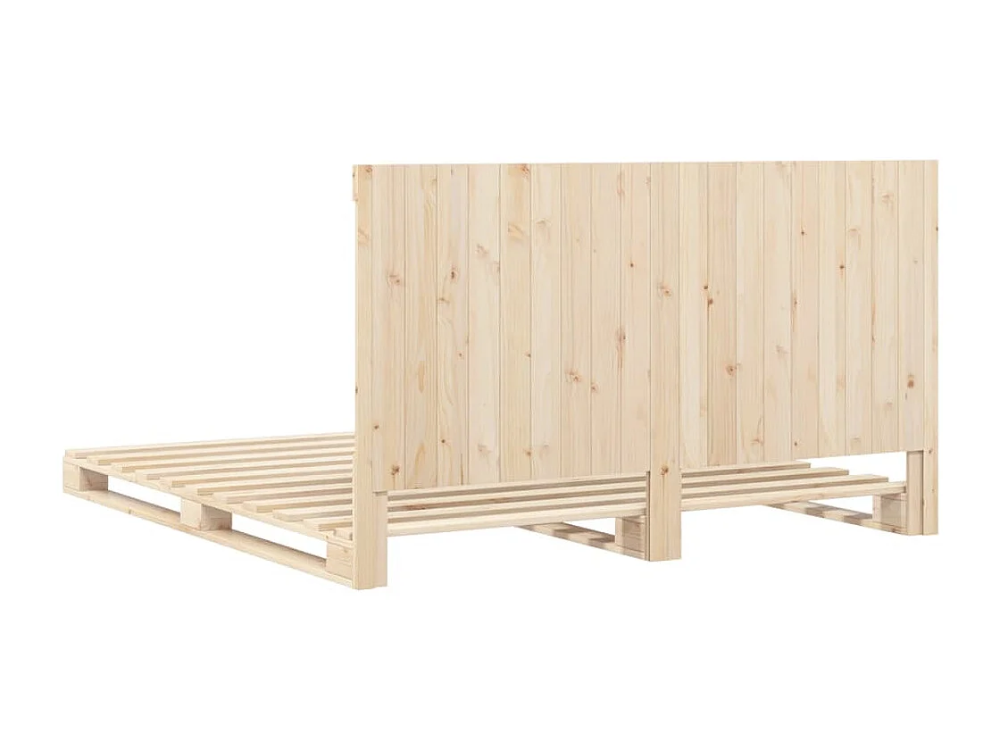 Cadre de lit avec tête de lit 200x200 cm Bois de pin massif