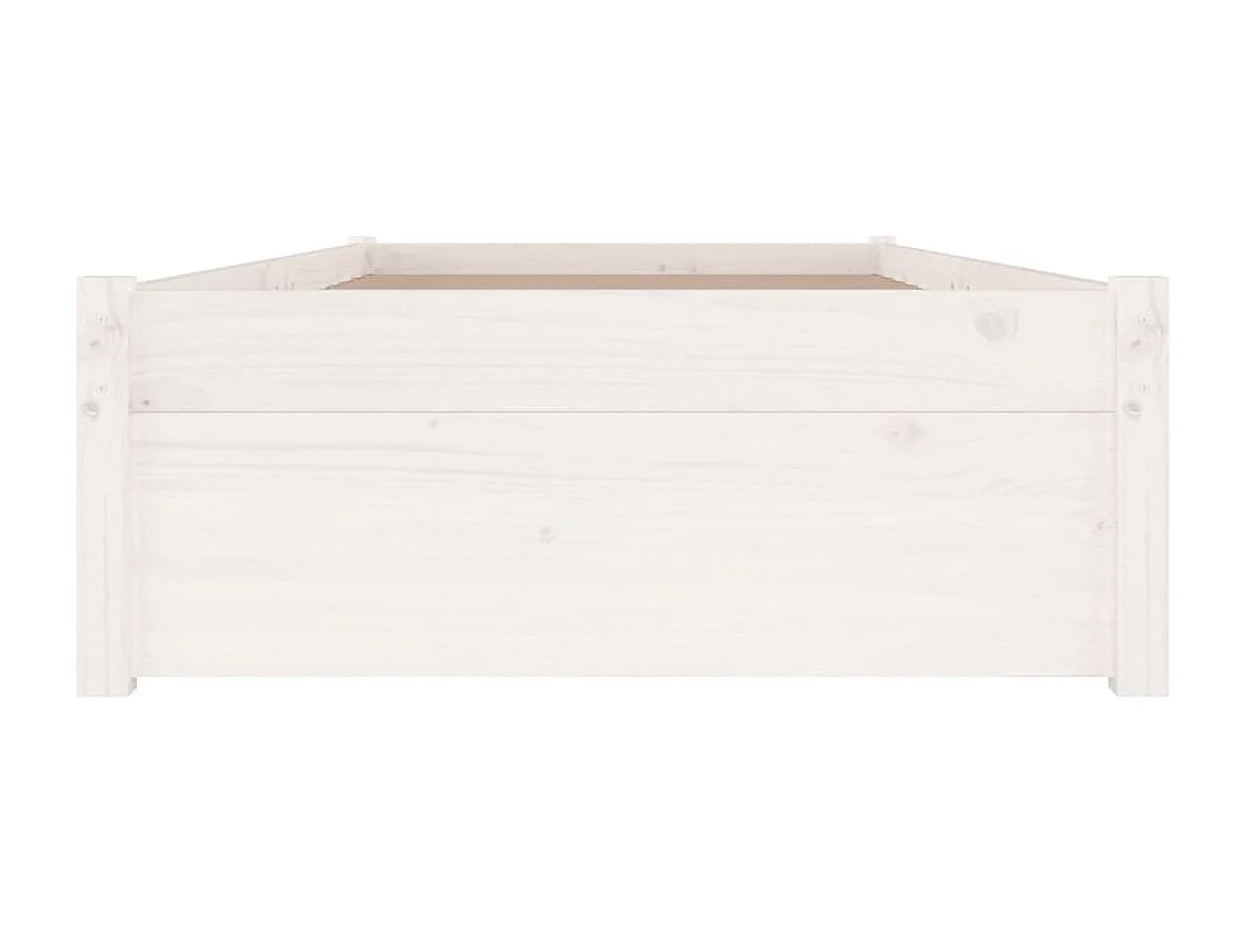 Estructura de cama con cajones blanco 75x190 cm