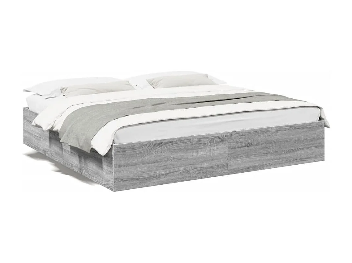 Estructura de cama madera de ingeniería gris Sonoma 180x200 cm