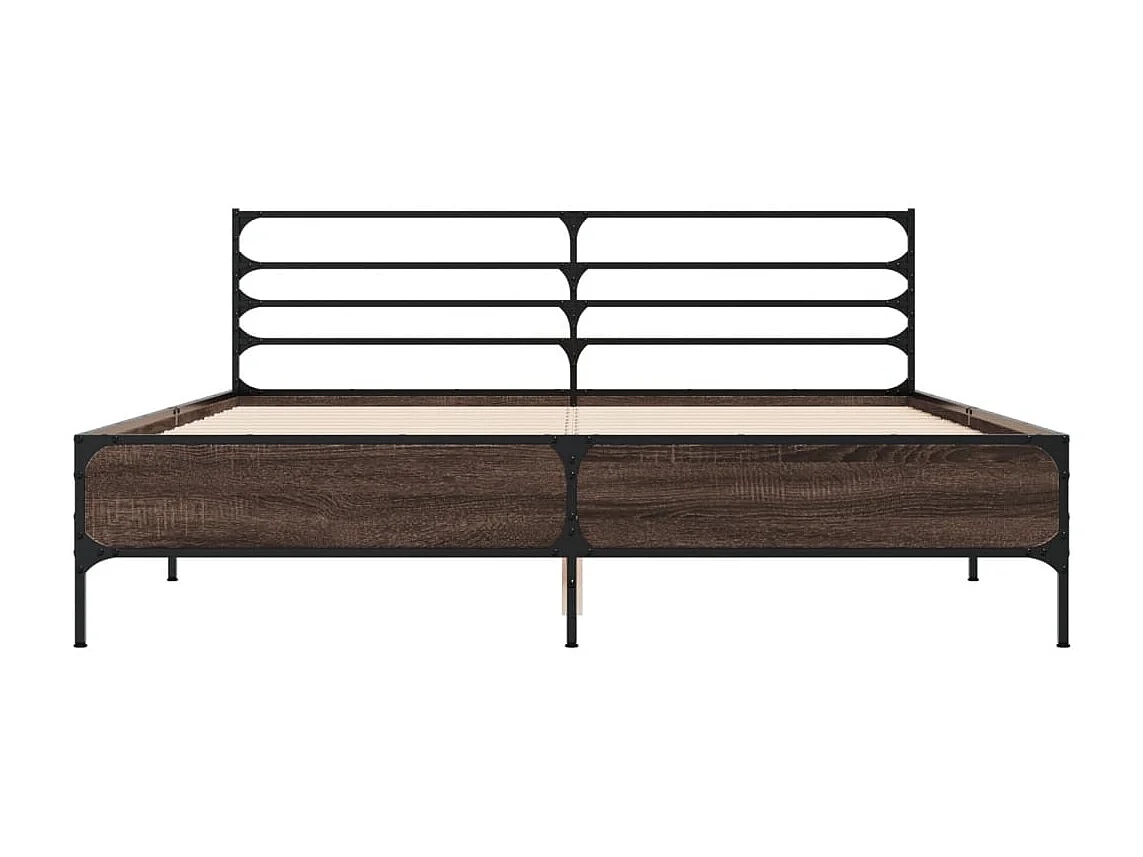 Estrutura de cama 160x200cm derivados madeira/metal
