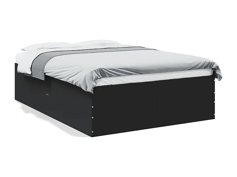 Estructura de cama madera de ingeniería negra 120x190 cm