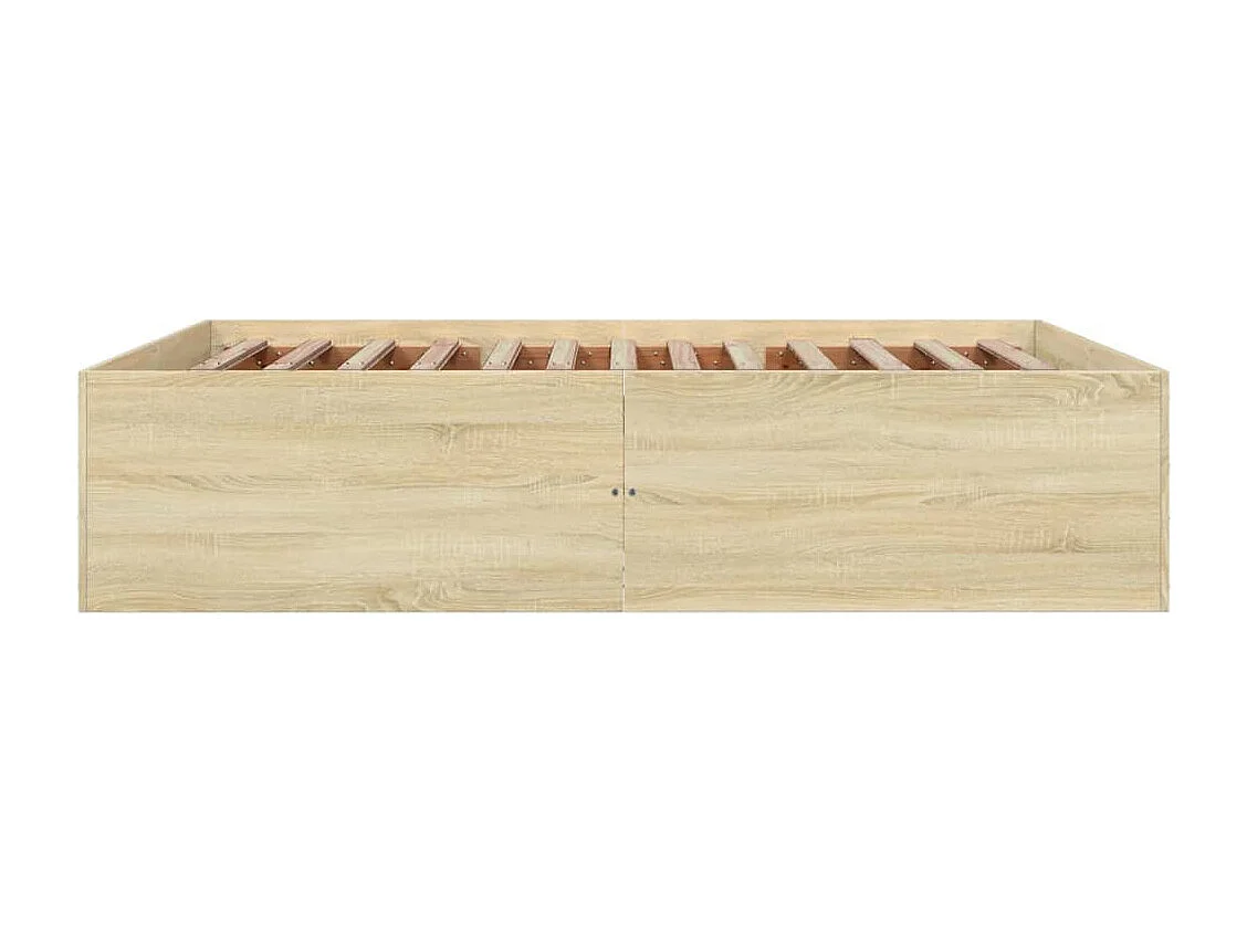 Cadre de lit chêne sonoma 160x200 cm bois d'ingénierie