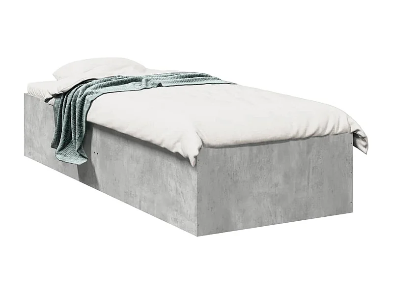 Cadre de lit gris béton 90x190 cm bois d'ingénierie