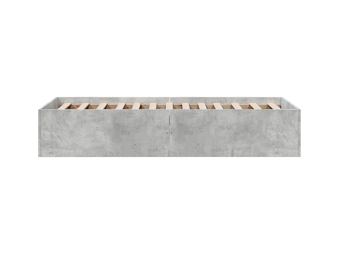 Estructura de cama madera de ingeniería gris hormigón 90x190 cm