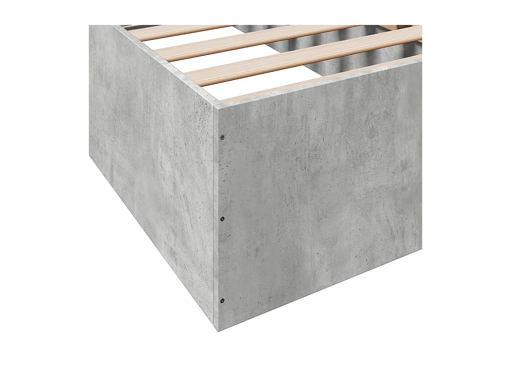 Estructura de cama madera de ingeniería gris hormigón 90x190 cm