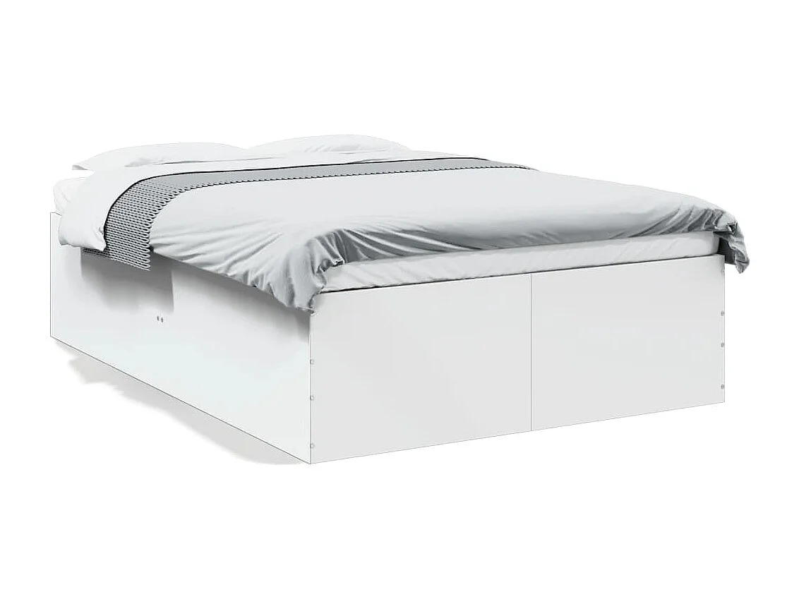 Estructura de cama madera de ingeniería blanca 135x190 cm
