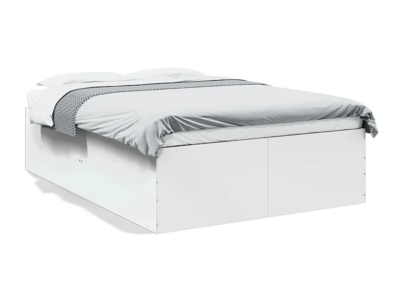 Estructura de cama madera de ingeniería blanca 135x190 cm