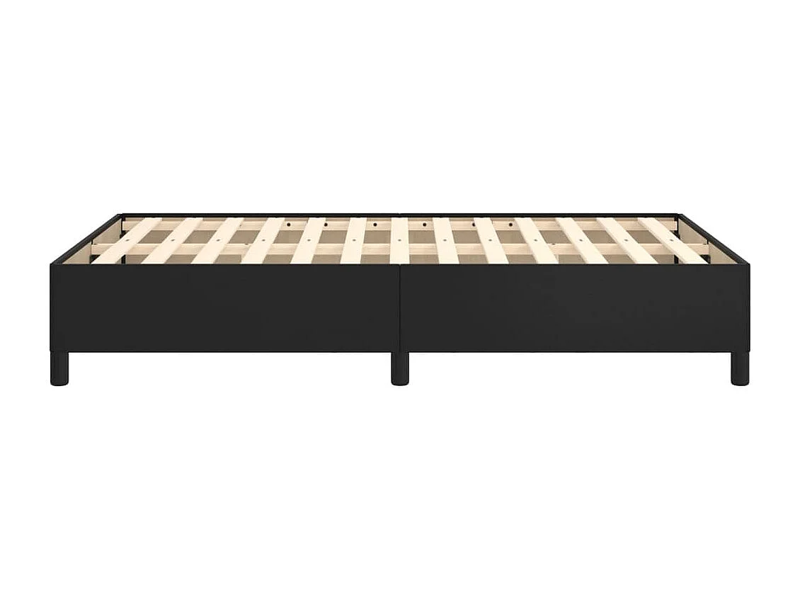 Estructura de cama cuero sintético negro 120x190 cm